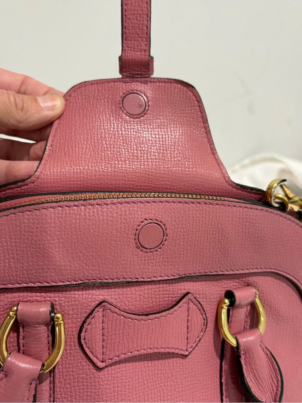 Authentic Burberry Banner Small Pink Leather Satchel Crossbody w/ certificate - Picture 9 of 15
